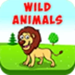 wild animals for kids android application logo